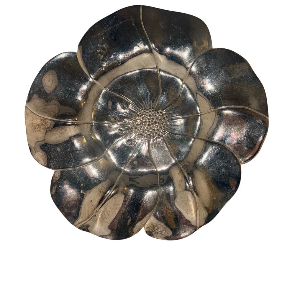 International Silver Co 7.5” Poppy Flower Shape Plate Dish Contemporary